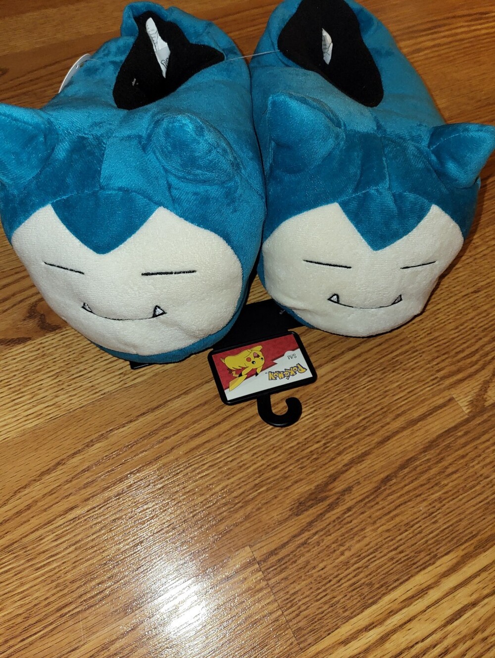Ground Up Pokemon Blue Snorlax Plush Slippers - Soft Character Footwear, S/M